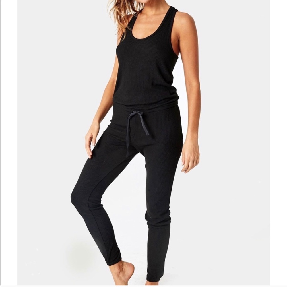 SPIRITUAL GANGSTER Racerback Ballet Rib Jumpsuit
